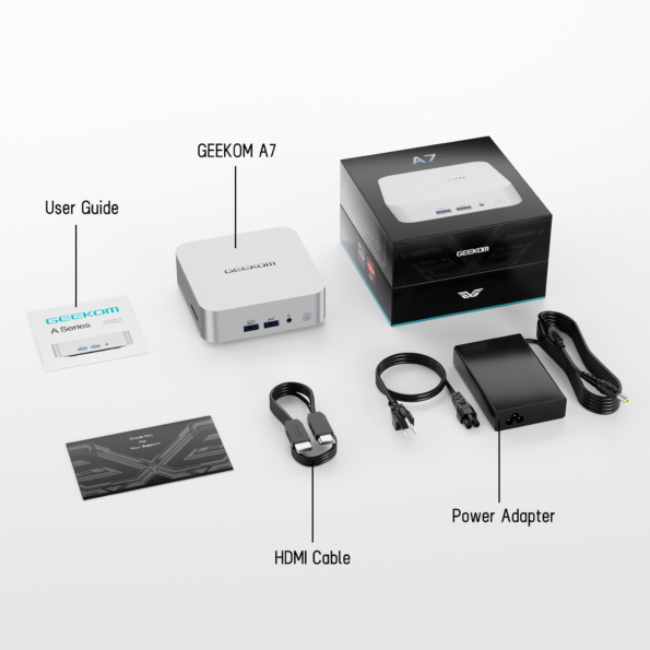Geekom A7 Mini PC packing list for US