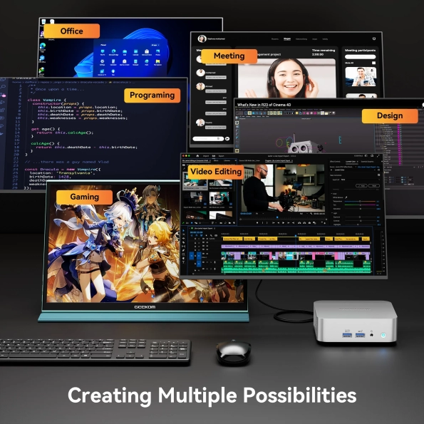 GEEKOM A8 Mini PC can creat multiple possibilities