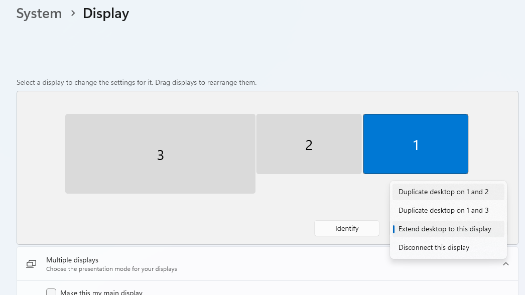 Step 2 to set quad monitor
